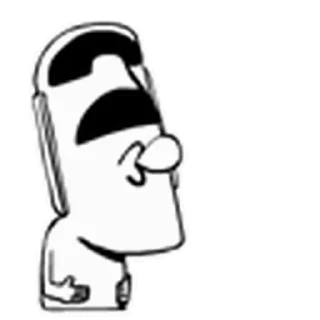 🎈 emoji ᯽ The MOAI ᯽│@laddukadabba2│@stickermaze ᯽ Telegram sticker 19 of 29
