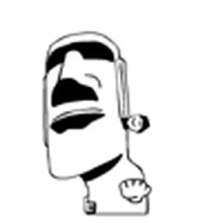 🪨 emoji ᯽ The MOAI ᯽│@laddukadabba2│@stickermaze ᯽ Telegram sticker 4 of 29