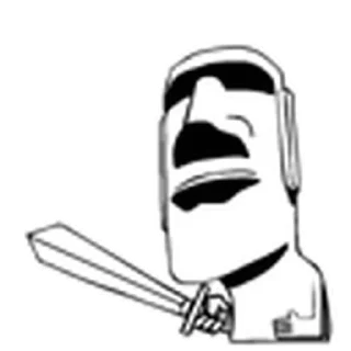 🗡️ emoji ᯽ The MOAI ᯽│@laddukadabba2│@stickermaze ᯽ Telegram sticker 20 of 29