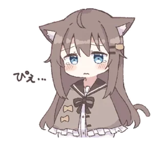 🥺 emoji びあちゃんスタンプ @moe_sticker_bot Telegram sticker 8 of 24