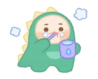 🪥 emoji 🦖Dino Baby • @xxyuji • @Grup_Anime_Chat Telegram sticker 7 of 21