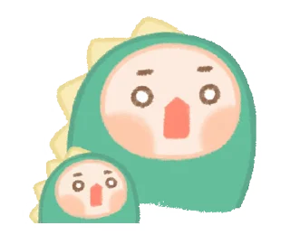 😱 emoji 🦖Dino Baby • @xxyuji • @Grup_Anime_Chat Telegram sticker 10 of 21