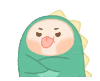 😛 emoji 🦖Dino Baby • @xxyuji • @Grup_Anime_Chat Telegram sticker 6 of 21