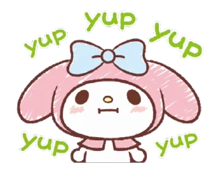 ⭐ emoji My Melody: Easygoing Cuteness @deazzle @cremium Telegram sticker 6 of 23