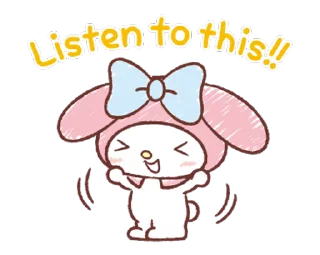 ⭐ emoji My Melody: Easygoing Cuteness @deazzle @cremium Telegram sticker 12 of 23