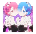 👭 emoji Re:從零開始的異世界生活 Telegram sticker 3 of 40
