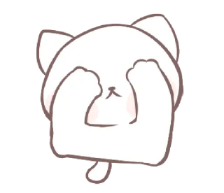 Sticker from Marshmallow Puppies: kitty! @HOWTOBEBITCH