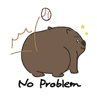 ⭐ emoji ウォンちゃん！かわいいウォンバット〜日常 @moe_sticker_bot Telegram sticker 22 of 32