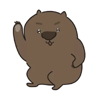 ⭐ emoji ウォンちゃん！かわいいウォンバット〜日常 @moe_sticker_bot Telegram sticker 19 of 32