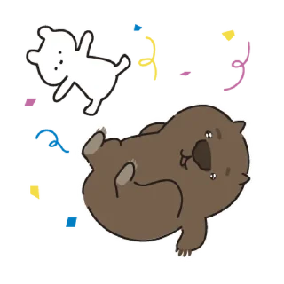 ⭐ emoji ウォンちゃん！かわいいウォンバット〜日常 @moe_sticker_bot Telegram sticker 20 of 32