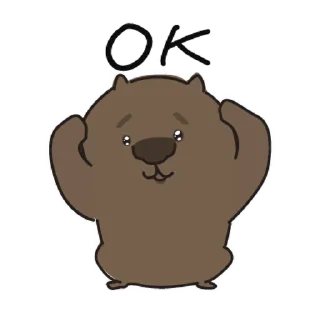 ⭐ emoji ウォンちゃん！かわいいウォンバット〜日常 @moe_sticker_bot Telegram sticker 5 of 32