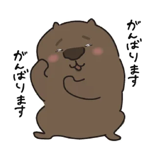 ⭐ emoji ウォンちゃん！かわいいウォンバット〜日常 @moe_sticker_bot Telegram sticker 24 of 32
