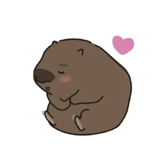 ⭐ emoji ウォンちゃん！かわいいウォンバット〜日常 @moe_sticker_bot Telegram sticker 10 of 32