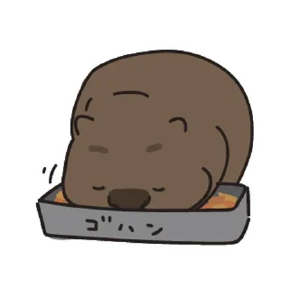 ⭐ emoji ウォンちゃん！かわいいウォンバット〜日常 @moe_sticker_bot Telegram sticker 18 of 32