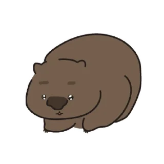 ⭐ emoji ウォンちゃん！かわいいウォンバット〜日常 @moe_sticker_bot Telegram sticker 4 of 32