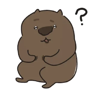 ⭐ emoji ウォンちゃん！かわいいウォンバット〜日常 @moe_sticker_bot Telegram sticker 16 of 32