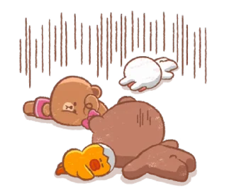 ⭐ emoji MINI BROWN & FRIENDS @deazzle @cremium Telegram sticker 16 of 24