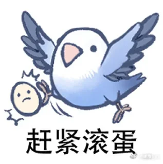 🥚 emoji 实用鸟图 作者微博@猛禽bot Telegram sticker 10 of 109