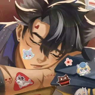 😴 emoji wriothesley by @mikkesr Telegram sticker 21 of 103