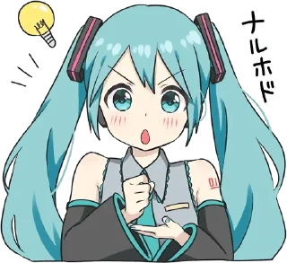 Sticker from Hatsune Miku @HiroyuukiLab — @stckrRobot
