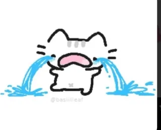 😭 emoji Basilleaf Cats Telegram sticker 6 of 50