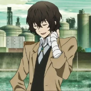 🙂 emoji Osamu Dazai @Nixx1050 by ကေလာ Telegram sticker 4 of 89