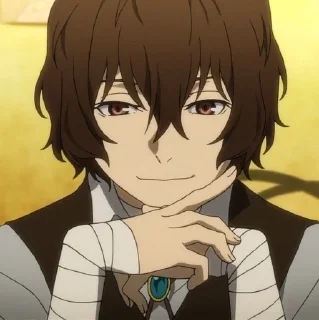😕 emoji Osamu Dazai @Nixx1050 by ကေလာ Telegram sticker 1 of 89