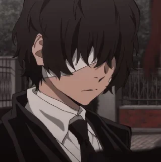 😔 emoji Osamu Dazai @Nixx1050 by ကေလာ Telegram sticker 23 of 89