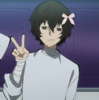 ✌️ emoji Osamu Dazai @Nixx1050 by ကေလာ Telegram sticker 2 of 89