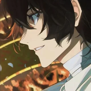 😯 emoji Osamu Dazai @Nixx1050 by ကေလာ Telegram sticker 14 of 89