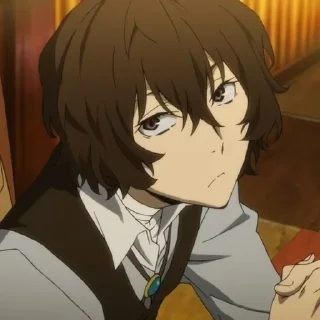 😕 emoji Osamu Dazai @Nixx1050 by ကေလာ Telegram sticker 10 of 89