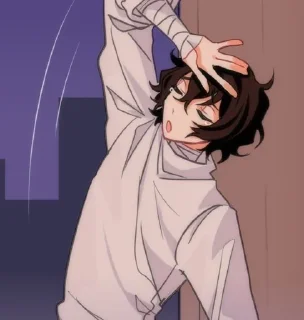 😢 emoji Osamu Dazai @Nixx1050 by ကေလာ Telegram sticker 7 of 89