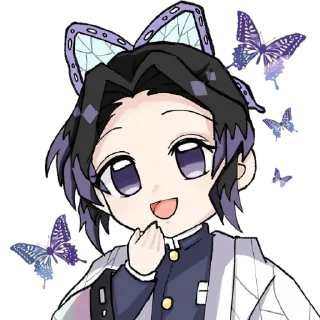 🧚‍♀ emoji @wallpaper_kid || Shinobu Chibi 💖 Telegram sticker 8 of 60