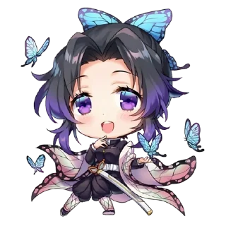 🧚‍♀ emoji @wallpaper_kid || Shinobu Chibi 💖 Telegram sticker 21 of 60
