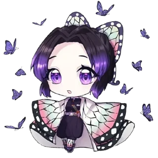 🧚‍♀ emoji @wallpaper_kid || Shinobu Chibi 💖 Telegram sticker 19 of 60