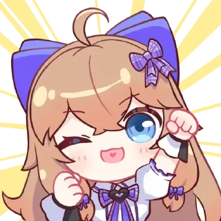 😉 emoji 嘉然2.0装扮表情包 Remastered Telegram sticker 2 of 25
