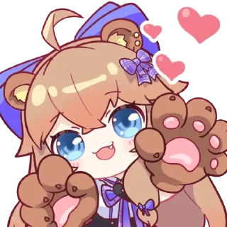 🐻 emoji 嘉然2.0装扮表情包 Remastered Telegram sticker 3 of 25
