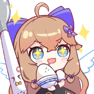 🥄 emoji 嘉然2.0装扮表情包 Remastered Telegram sticker 8 of 25