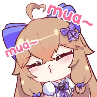 😘 emoji 嘉然2.0装扮表情包 Remastered Telegram sticker 24 of 25