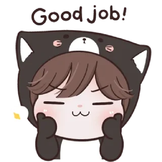 Sticker from ana black cat