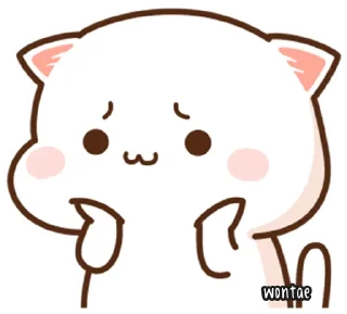 Sticker from Mochi Mochi Peach Cat by @wontae