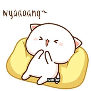 🍥 emoji Mochi Mochi Peach Cat by @wontae Telegram sticker 6 of 73