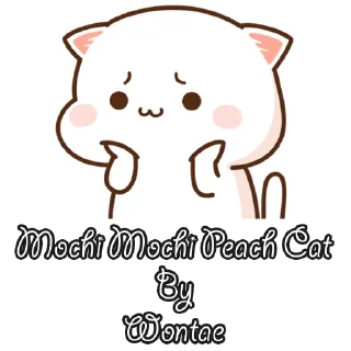 Sticker from Mochi Mochi Peach Cat by @wontae