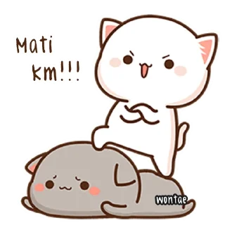 🍥 emoji Mochi Mochi Peach Cat by @wontae Telegram sticker 22 of 73