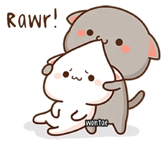 🍥 emoji Mochi Mochi Peach Cat by @wontae Telegram sticker 5 of 73
