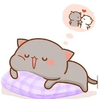 😌 emoji Peach Goma Cats @PeachLovesGoma Telegram sticker 19 of 120