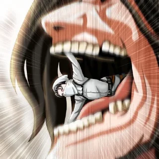 😤 emoji Attack on titan Telegram sticker 18 of 47