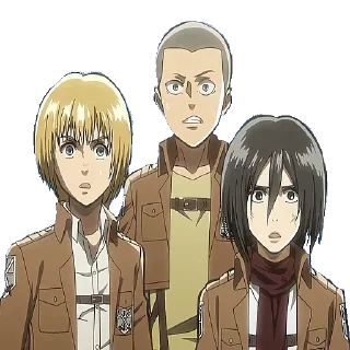 😟 emoji Attack On Titan - @Otakuzdream Telegram sticker 2 of 100