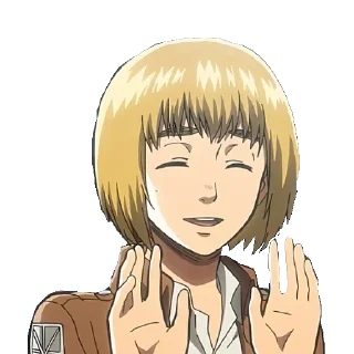 😌 emoji Attack On Titan - @Otakuzdream Telegram sticker 23 of 100