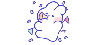 Sticker from 몽글몽글 토끼 몽몽이! By @KakaoEmoticon